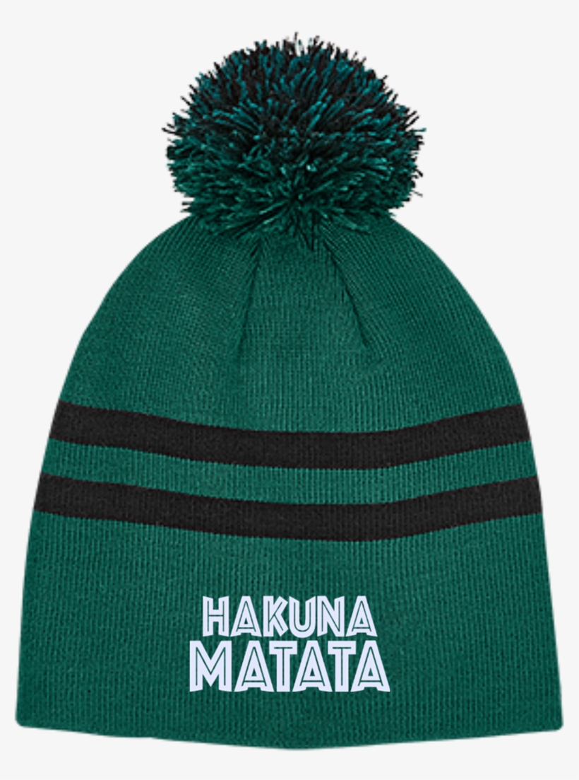 Hakuna Matata Tt122 Team 365 Striped Pom Beanie - Hakuna Matata Stc20 Sport-tek Colorblock Beanie, transparent png #3445608