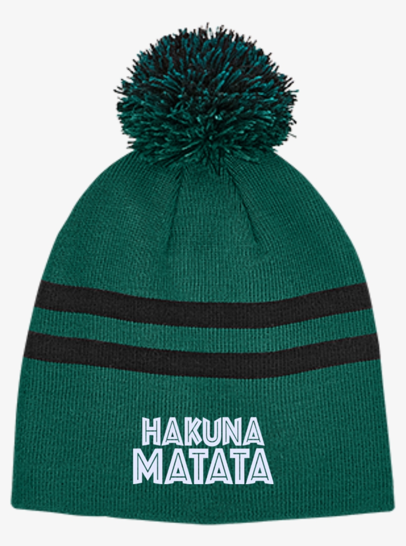 Hakuna Matata Tt122 Team 365 Striped Pom Beanie - Hakuna Matata Stc20 Sport-tek Colorblock Beanie, transparent png #3445608