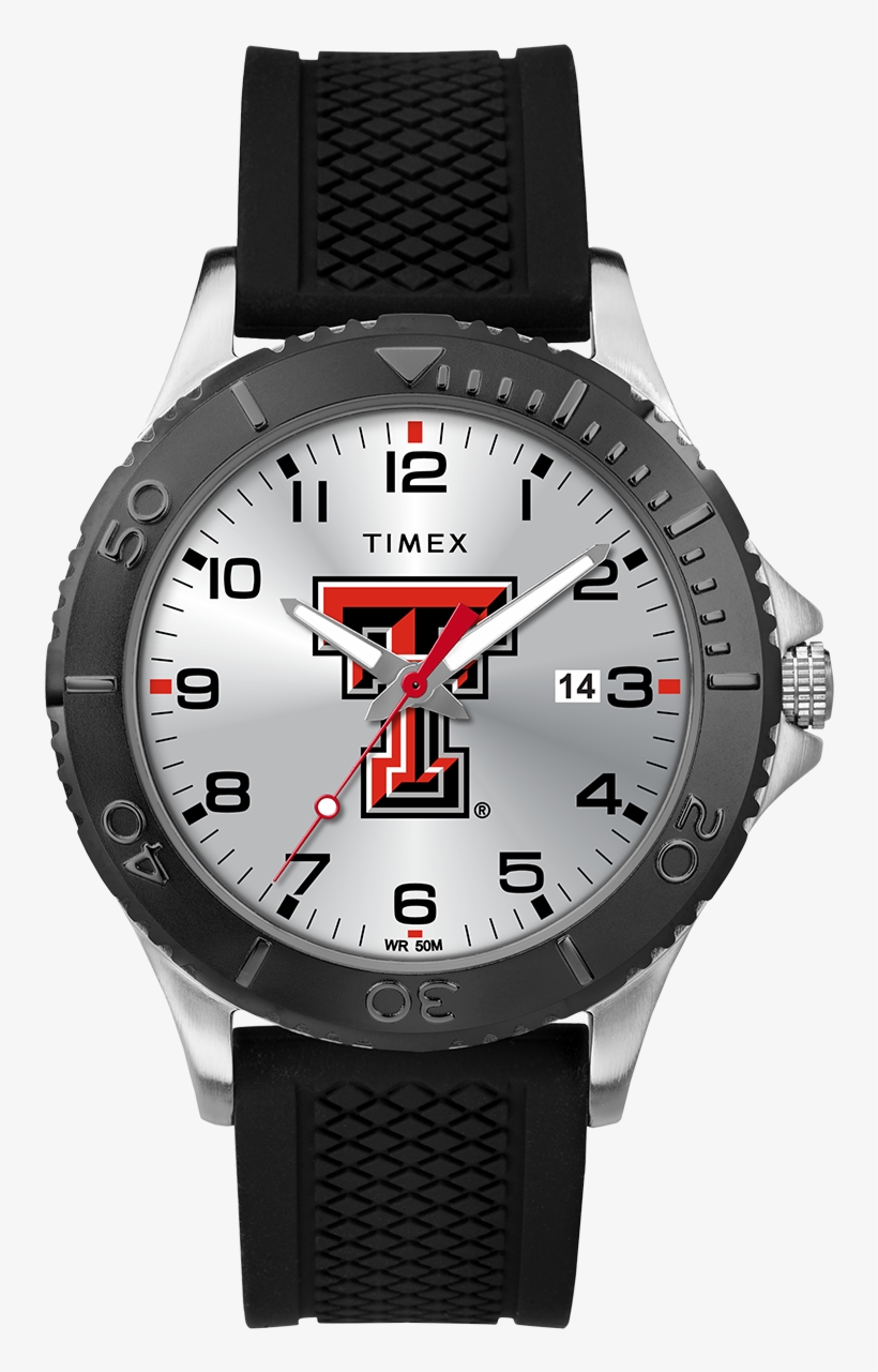 Gamer Black Texas Tech Red Raiders - Timex Men's Quartz Watch With Black Dial Analogue Display, transparent png #3445972