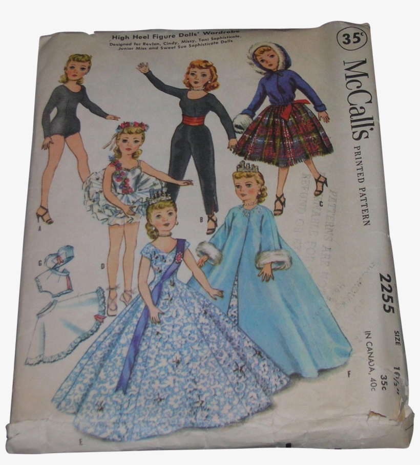 Mccall's Vintage High Heel Fashion Doll Pattern For - Pattern, transparent png #3446364