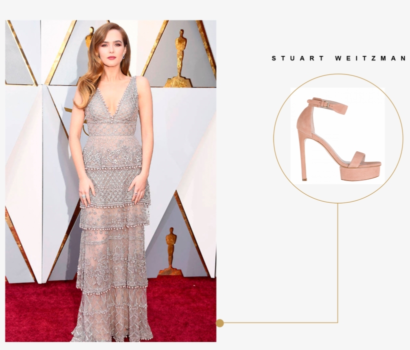Al Igual Que Zoey, Acompaña Tu Vestido Con Unos Stuart - Oscars 2018 Red Carpet, transparent png #3446847