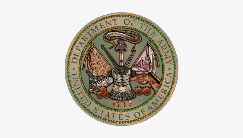 Military Insignia 3d - Us Army Emblem With Flags, transparent png #3447476