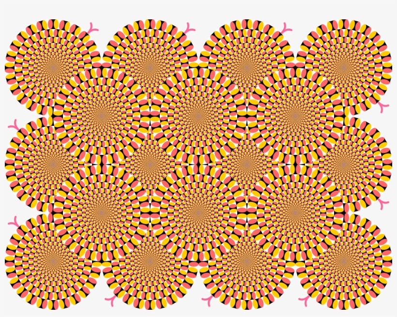 Peripheral Drift Illusion Rotating Snakes - Rotating Snakes Akiyoshi Kitaoka, transparent png #3447686