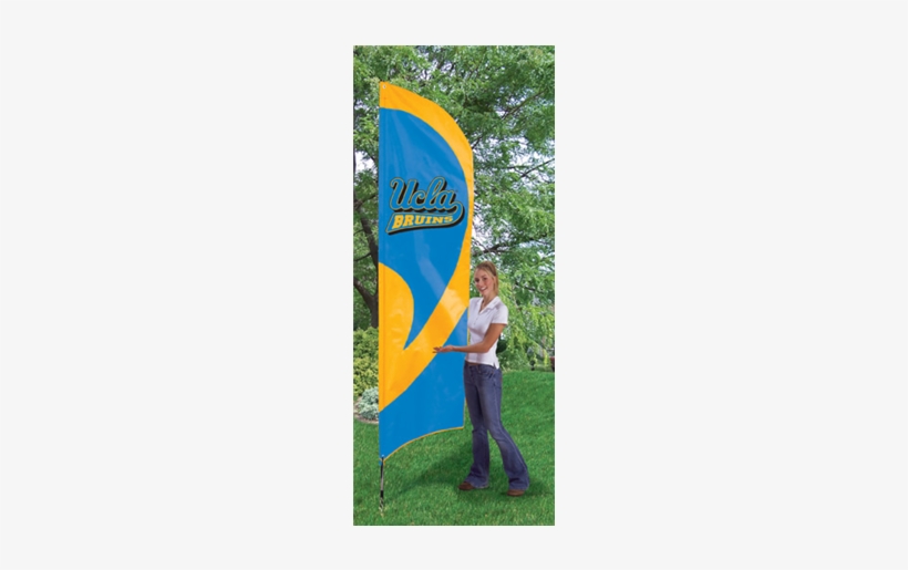 Ucla Bruins Ncaa Applique & Embroidered 102" X 30" - Iowa State Tall Feather Flag, transparent png #3447905