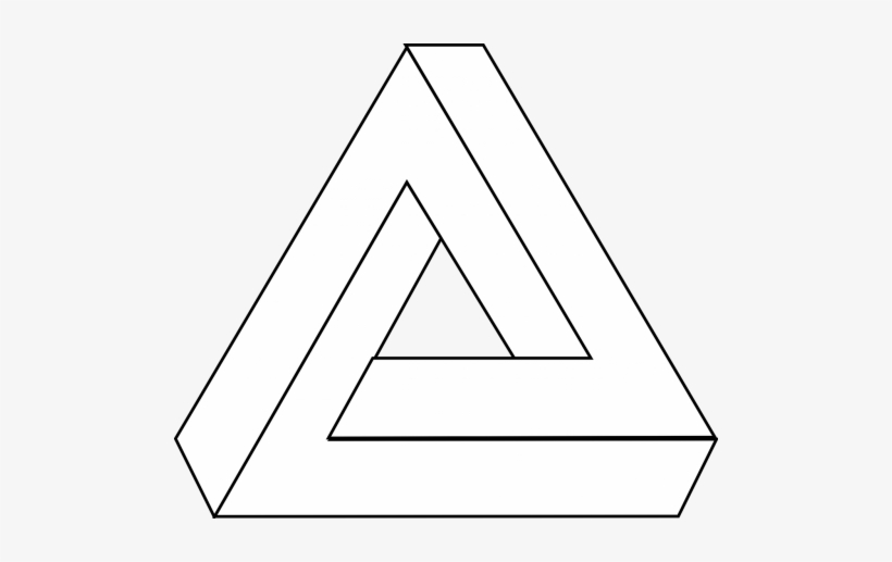 picture Impossible Triangle Transparent optical penrose triangle free