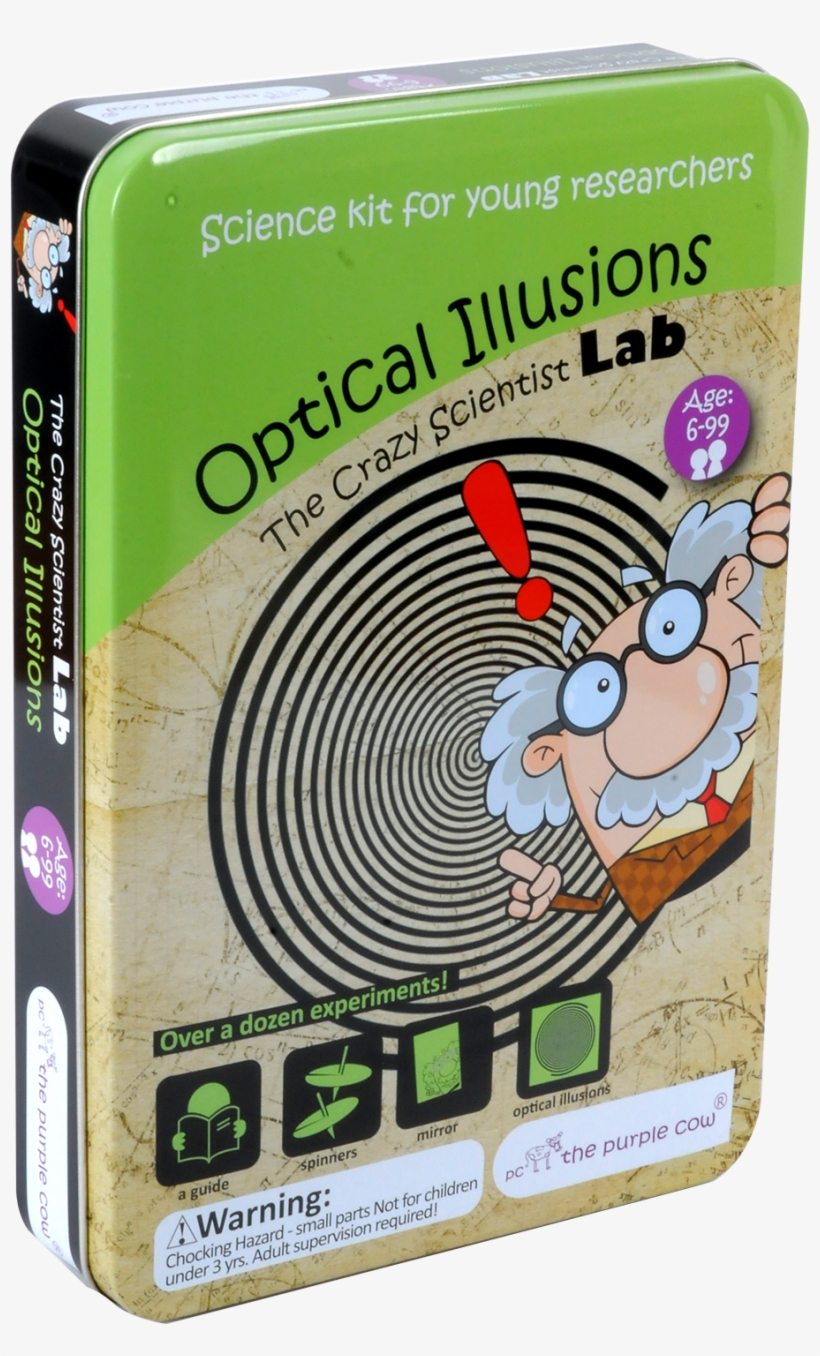 Optical Illusions - Purple Cow Crazy Scientist Lab Optical Illusions, transparent png #3448122