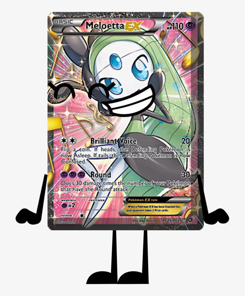 Meloetta Card's Pose Png - Pokemon - Meloetta-ex (rc25/rc25) - Legendary Treasures, transparent png #3448663