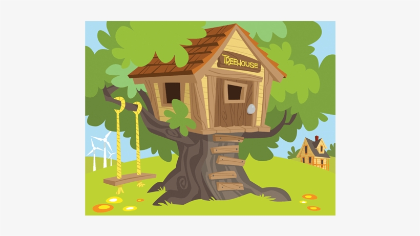 Treehouse - Tree House Cartoon Ideas, transparent png #3448738