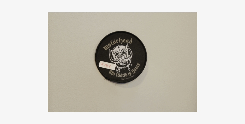 Motorhead Men's The World Is Yours Woven Patch Black, transparent png #3449990