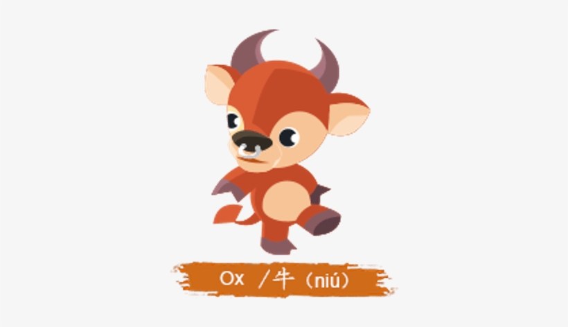 Chinese Horoscope Kids Ox Sign Clipart - Zodiac Ox, transparent png #3450489