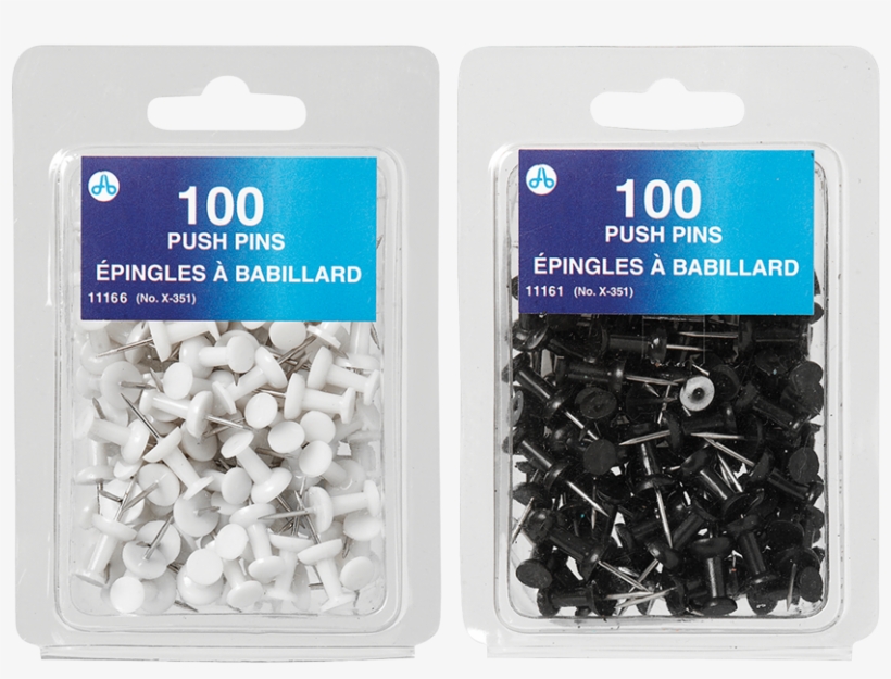 Westcott® Push Pins Black 100/box - Acme United Plastic Head Push Pin, transparent png #3451753