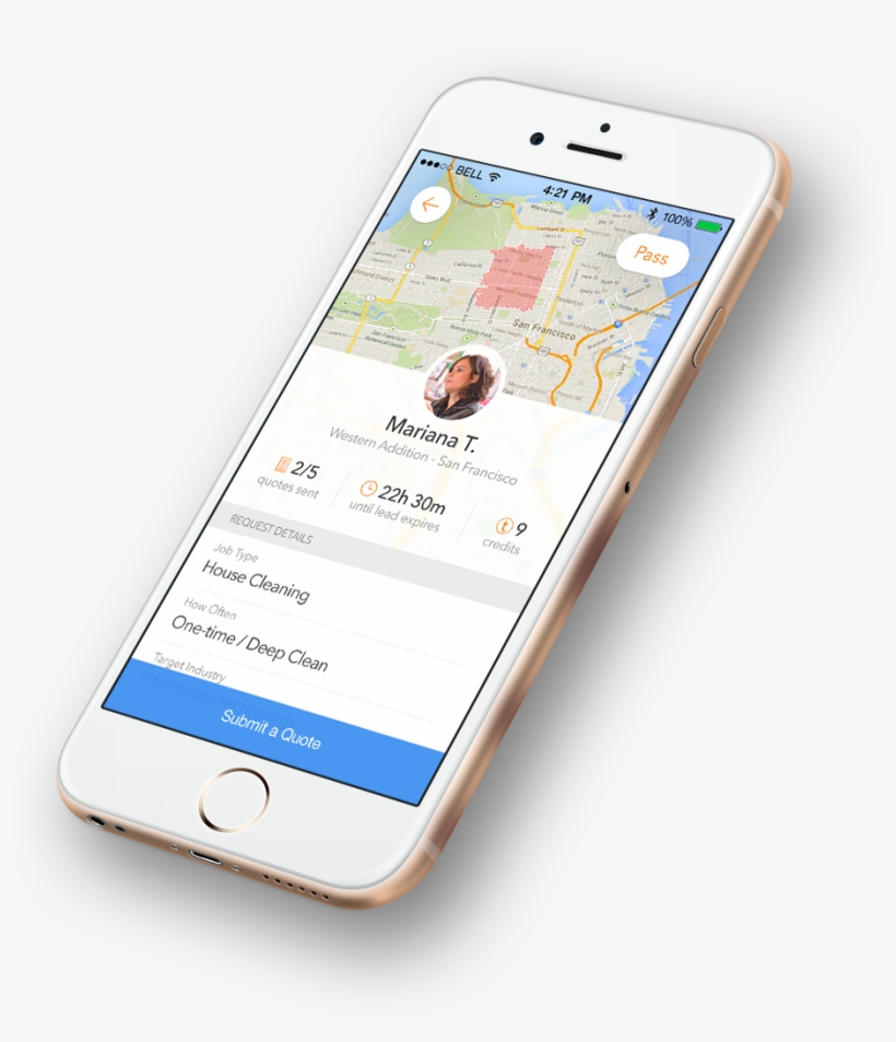 You've Got A New Work Request - Thumbtack App Design, transparent png #3451879