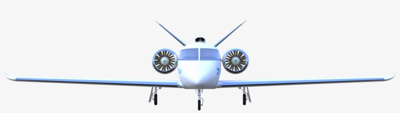 Zunum 2022 Aircraft Front View With Gear - Monoplane, transparent png #3452267