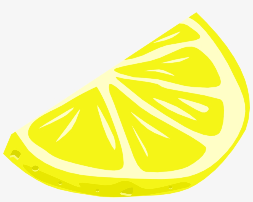 Drawing Of A Slice Of Juicy Lemon - Lemon Wedge Cartoon, transparent png #3452472