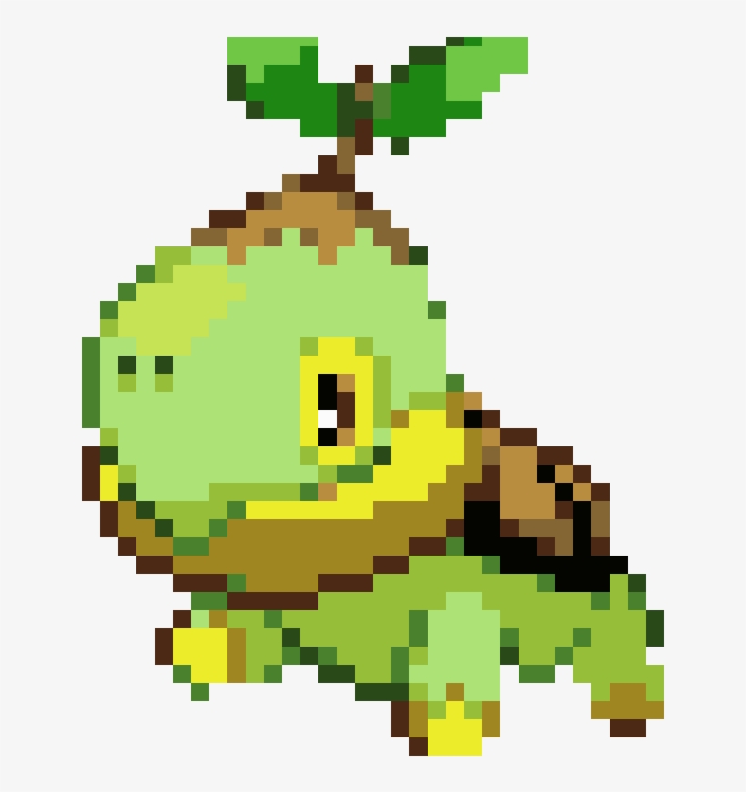 Turtwig - Turtwig Pixel Art, transparent png #3453016