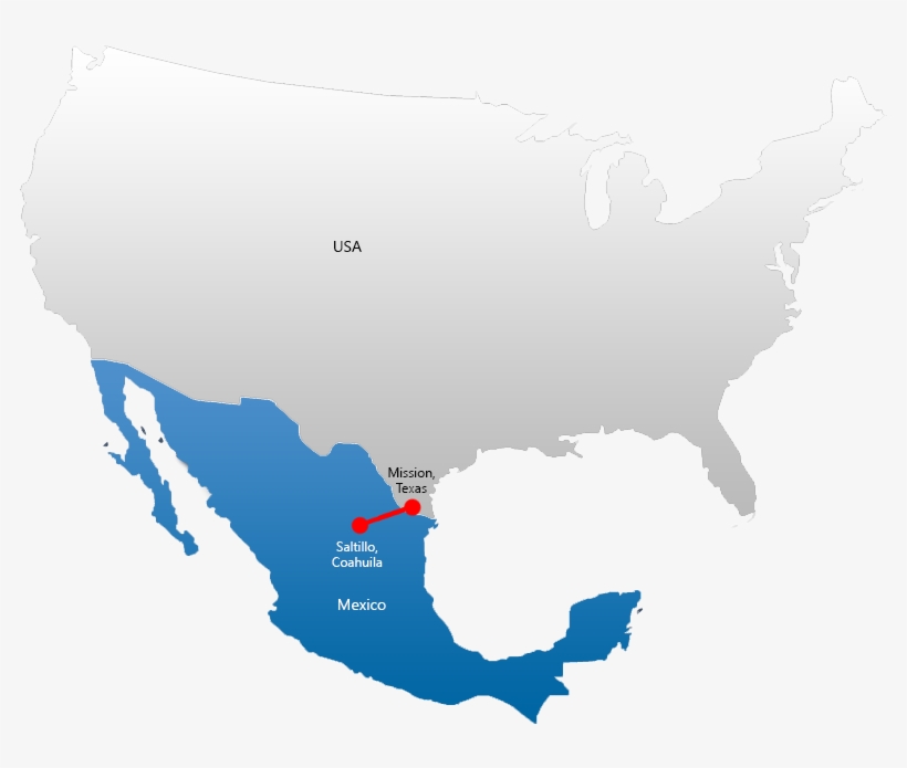 Map Showing Manufacturing In Saltillo, Coahuila Mexico - Mexico Home Country 9" X 6" Metal Sign - Solid Dark, transparent png #3454764