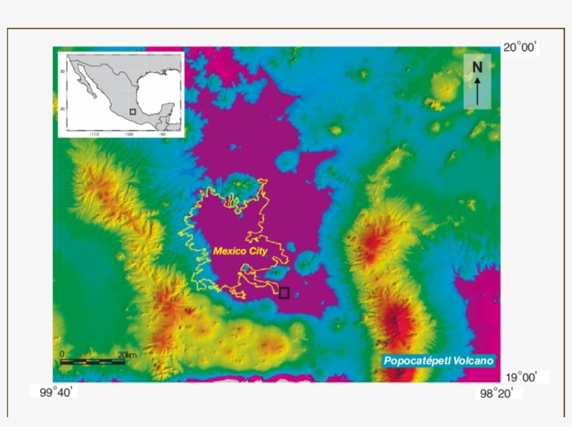 Location Map Of The Basin Of Mexico, Showing The Location - Chalco De Díaz Covarrubias, transparent png #3455164