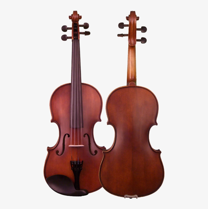 The 310e Viola Features A Hand Carved Solid Spruce - Cecilio Cva-600 15.5-inch Ebony Fitted Highly Flamed, transparent png #3455183