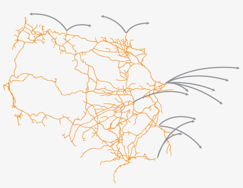 Bnsf Mexico Interactive Network Map Bnsf Mexico Network - Art, transparent png #3455270