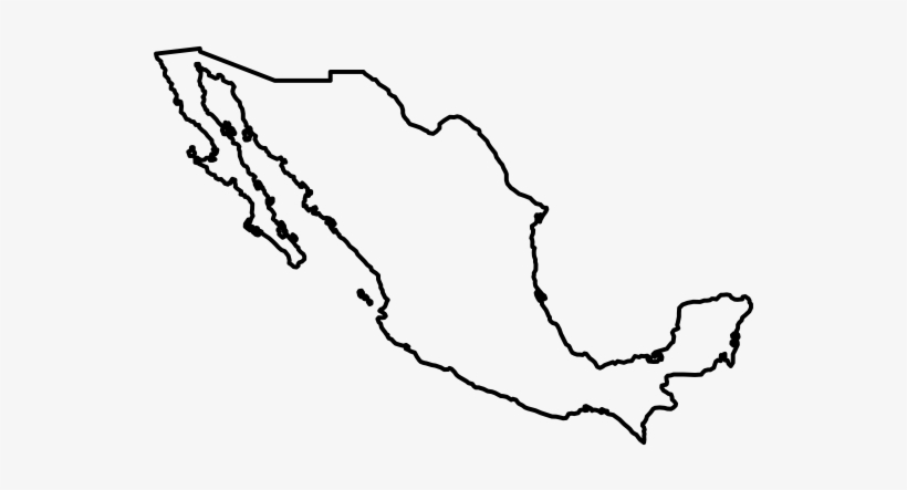 Mexico Map Rubber Stamp - Mapa De Mexico Contorno, transparent png #3455339