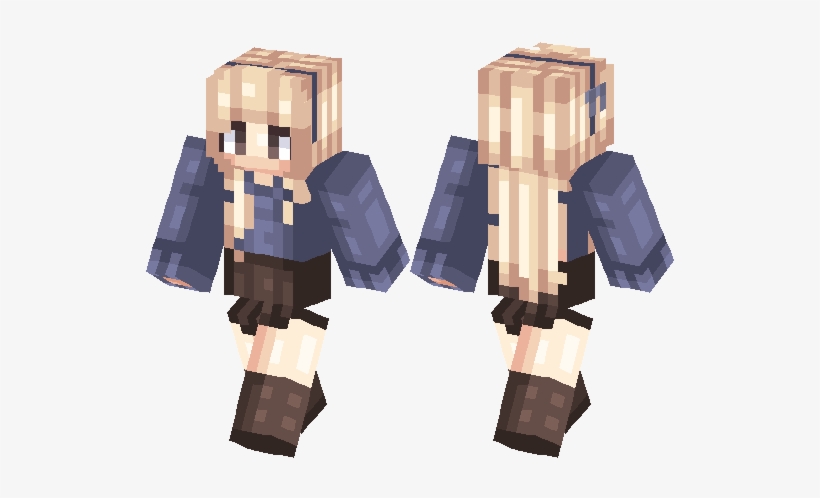 Minecraft Girl Skin With Sweater, transparent png #3455522