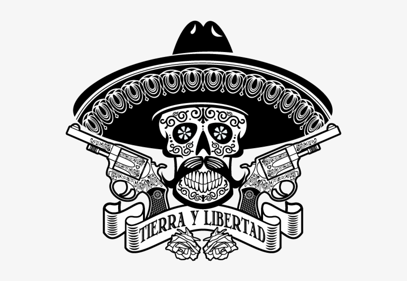 Don Emilianos Logo Don Emilianos Logo - Mexican Skull With Sombrero, transparent png #3456357