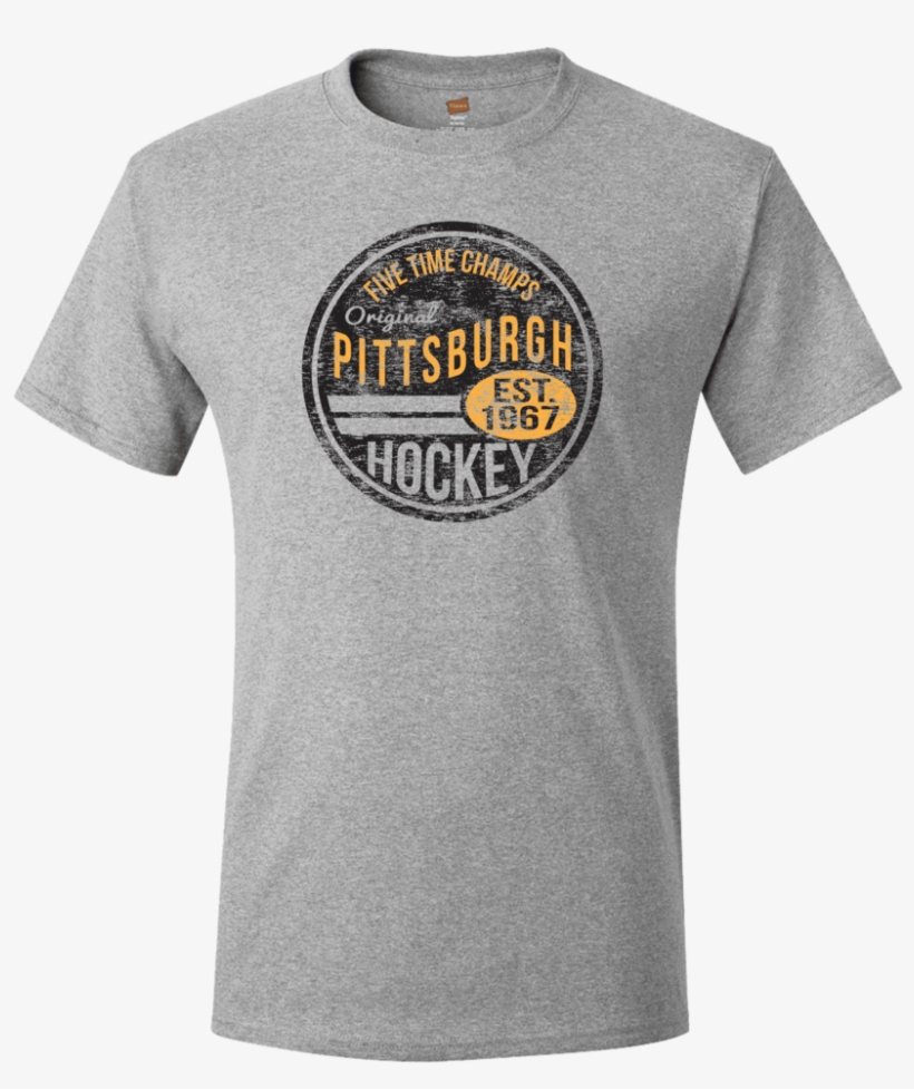 Fan Apparel Penguins 5 Time Champions Pittsburgh Hockey - Muscular Dystrophy Shirt, transparent png #3457296