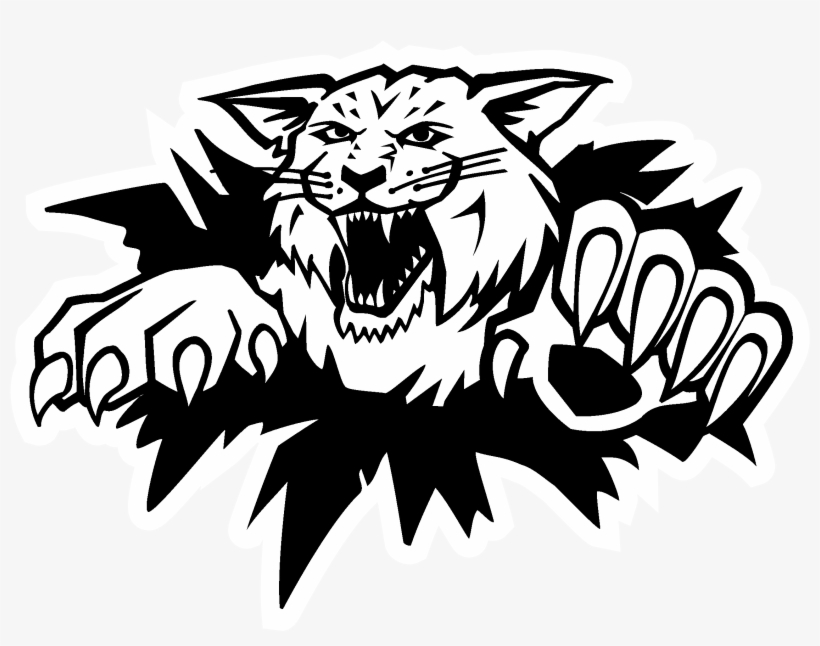 Moncton Wildcats Logo Black And White - Moncton Wildcats Logo, transparent png #3457482