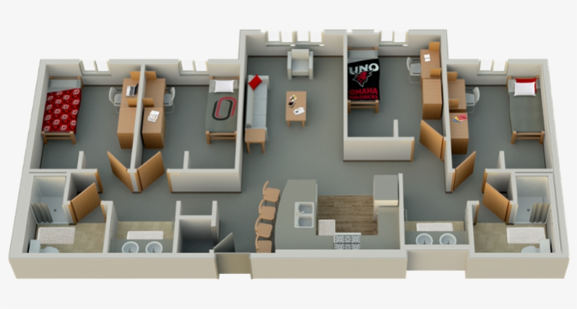 Scott Crossing - Scott Campus - University Of Nebraska Omaha Dorms, transparent png #3457715