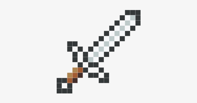 Pixilart - Minecraft Iron sword by AlphaxE