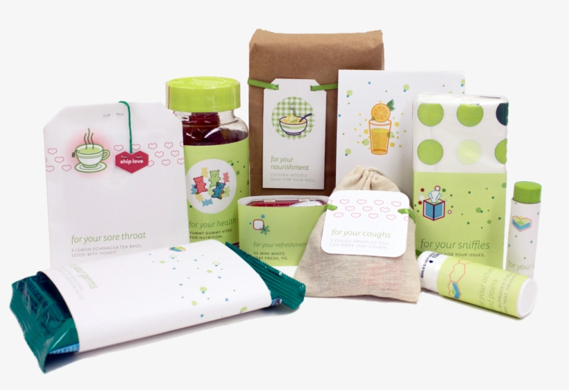 "for Sick Days" Care Package Contents, transparent png #3458349