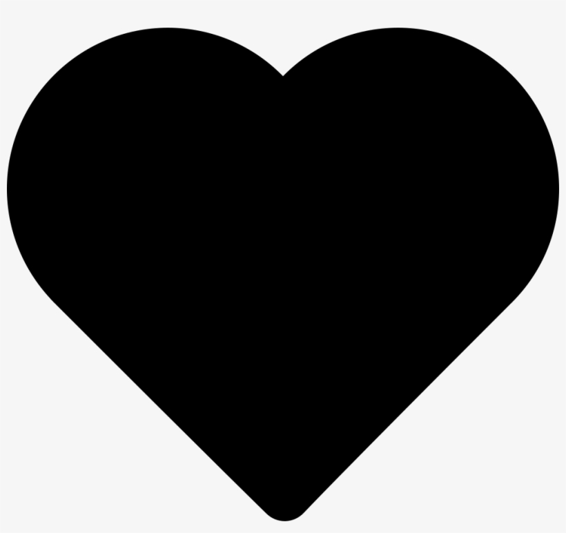 Valentines Black Heart - Black And White Cartoon Heart, transparent png #3458554