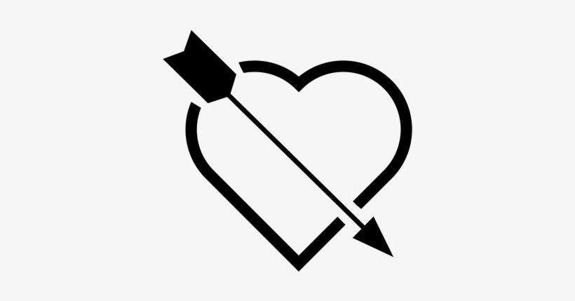 Icon, Heart, Arrow, Black, Love, Emblem, Element - Funny Quotes On Cousins, transparent png #3458625