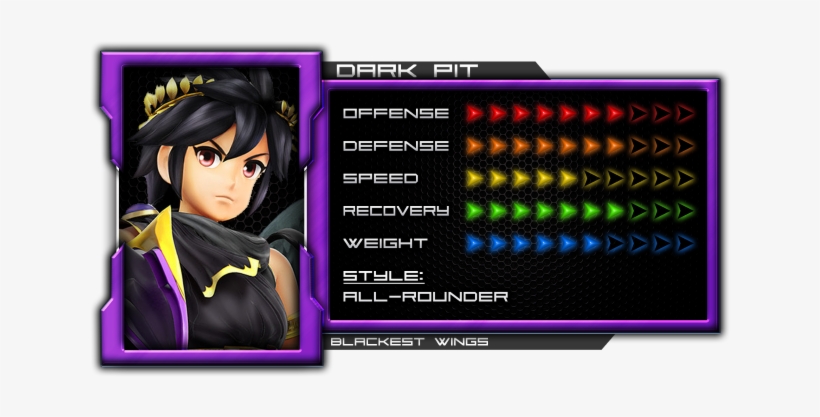 Dark Pit's Frame Data [1 - Nintendo Amiibo Dark Pit (wii U), transparent png #3458877