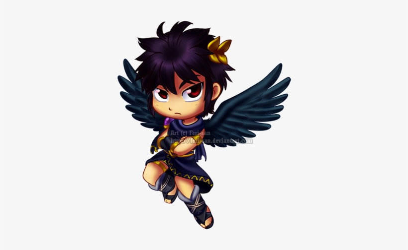 01◁rules - Dark Pit Pit Chibi, transparent png #3458970