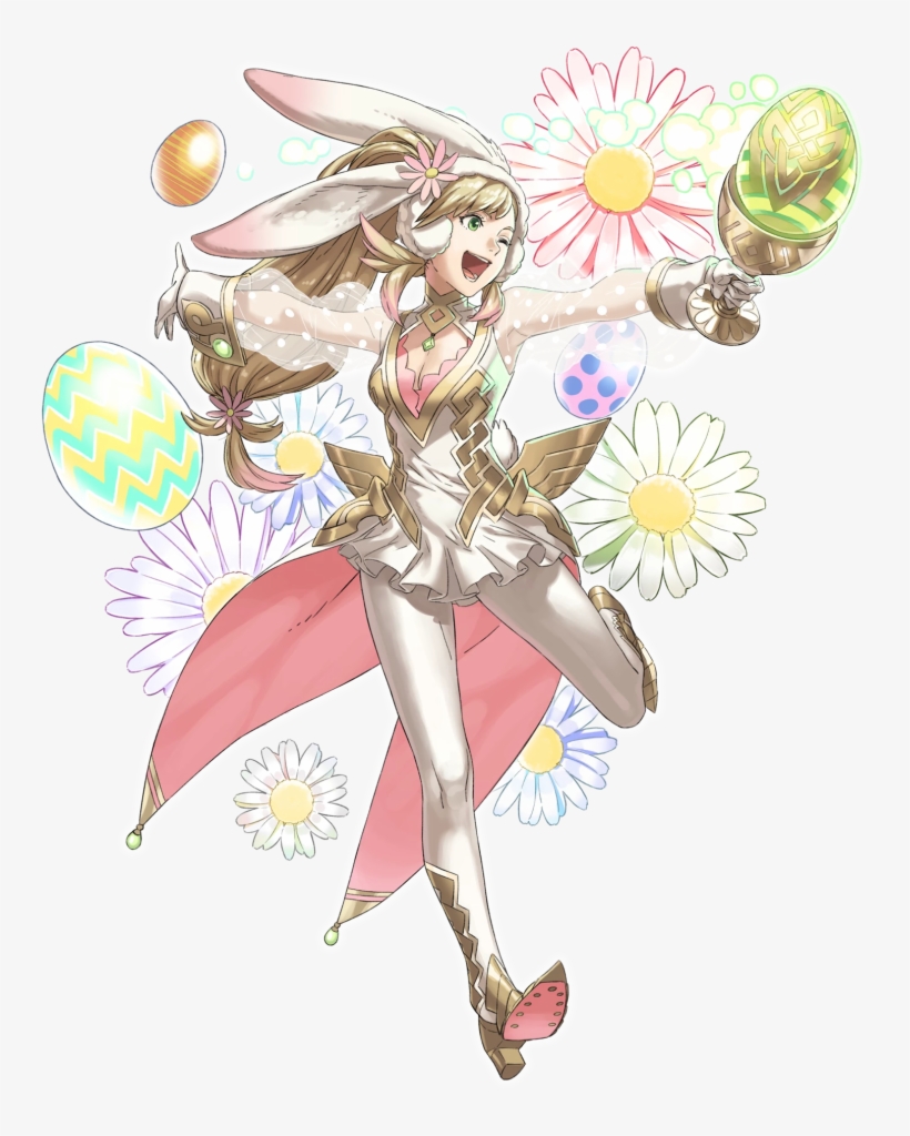 1girl Animal Ears Bangs Blonde Hair Breasts Bunny Tail - Fire Emblem Heroes Spring Sharena, transparent png #3459043
