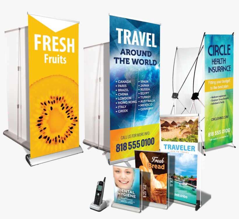 Our Custom Retractable Banner Stands, Custom Backdrops, - Marketing, transparent png #3459546