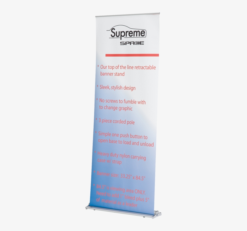 Supreme Space Retractable Banner Stand - Banner, transparent png #3459639