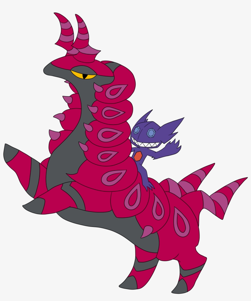 Scolipede & Sableye - Illustration, transparent png #3459703