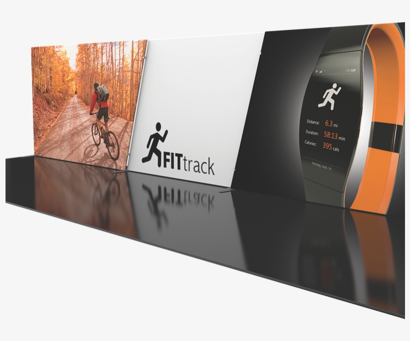Fit Track Trade Show Banner - 30ft Formulate Designer Series Kit 02 Straight Backwall, transparent png #3460270