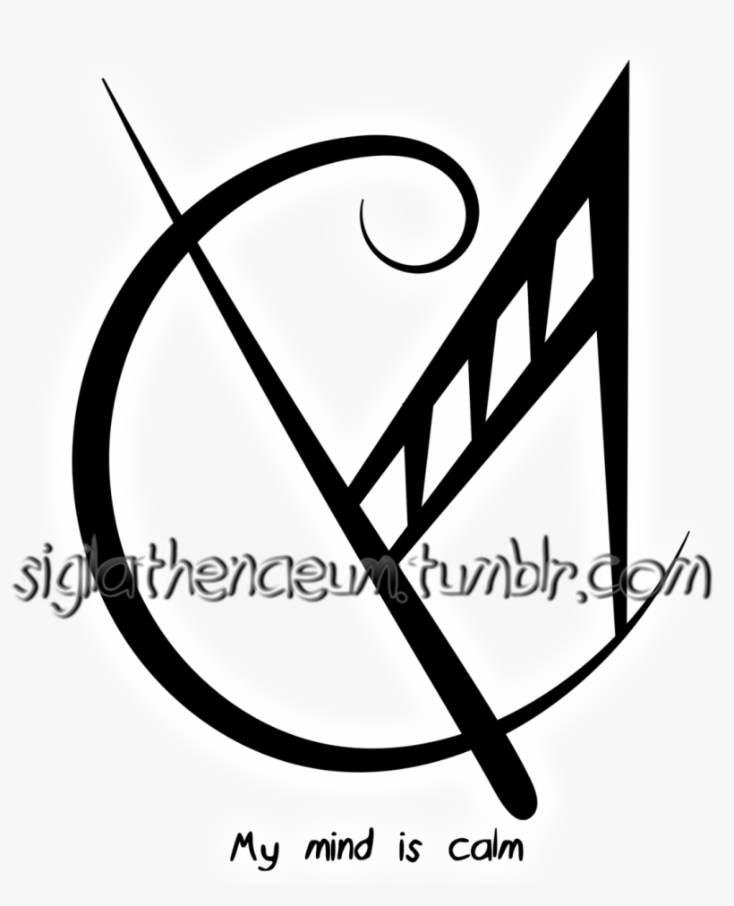“my Mind Is Calm” Sigil Witchysigils Challenge Day, transparent png #3461497