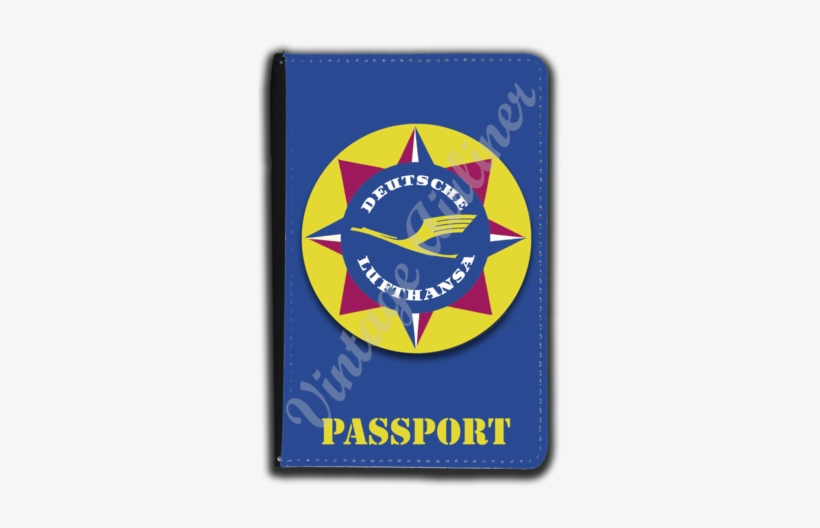 Lufthansa Airlines 1950's Bag Sticker Passport Case - Finse, transparent png #3461524