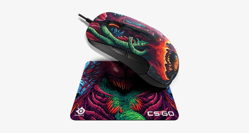 Rival 300 Qck Mouse Pad - Cs Go Hyper Beast Mouse, transparent png #3461687