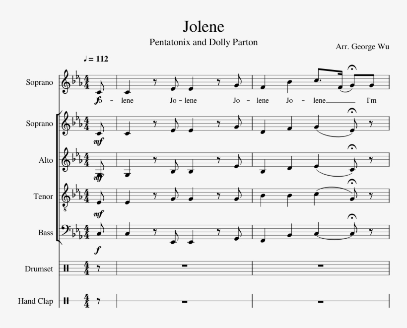 Jolene Sheet Music Composed By Arr - Sheet Music, transparent png #3462063