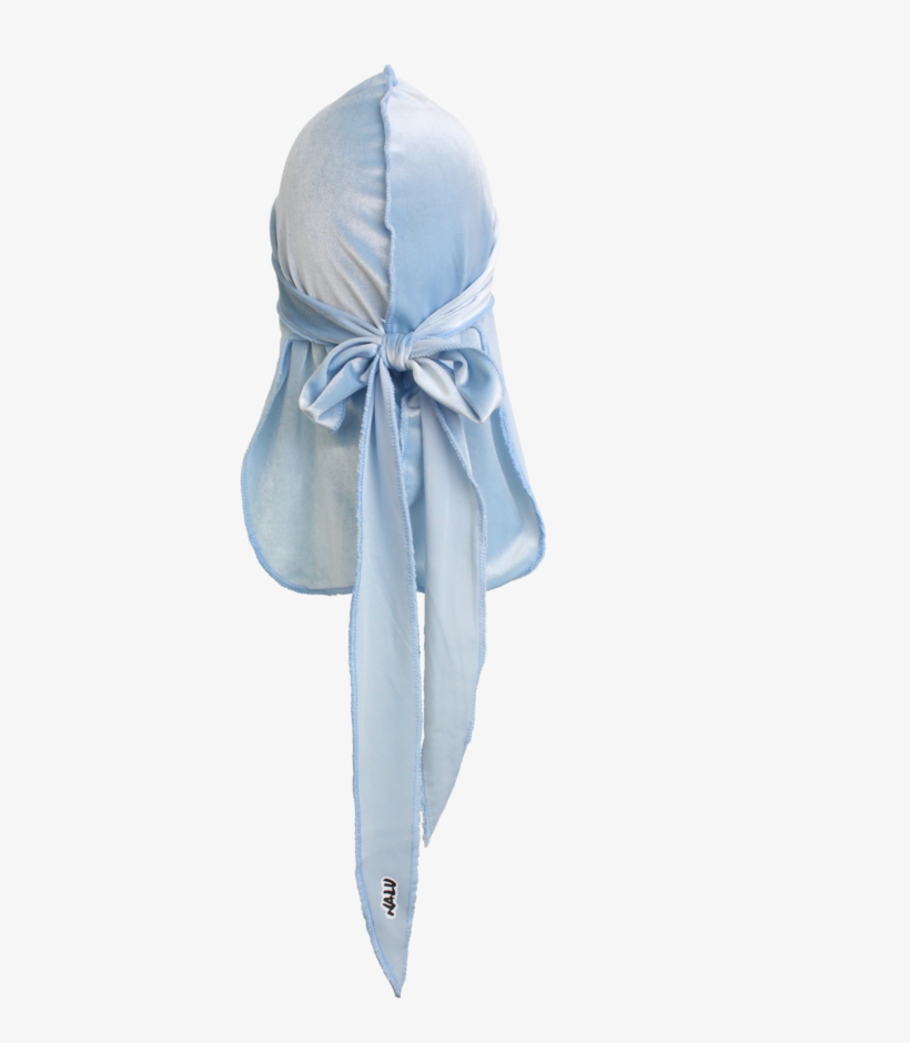 Powder Blue 'morpho' Deluxe Velvet Drape Durag - Velvet, transparent png #3462577