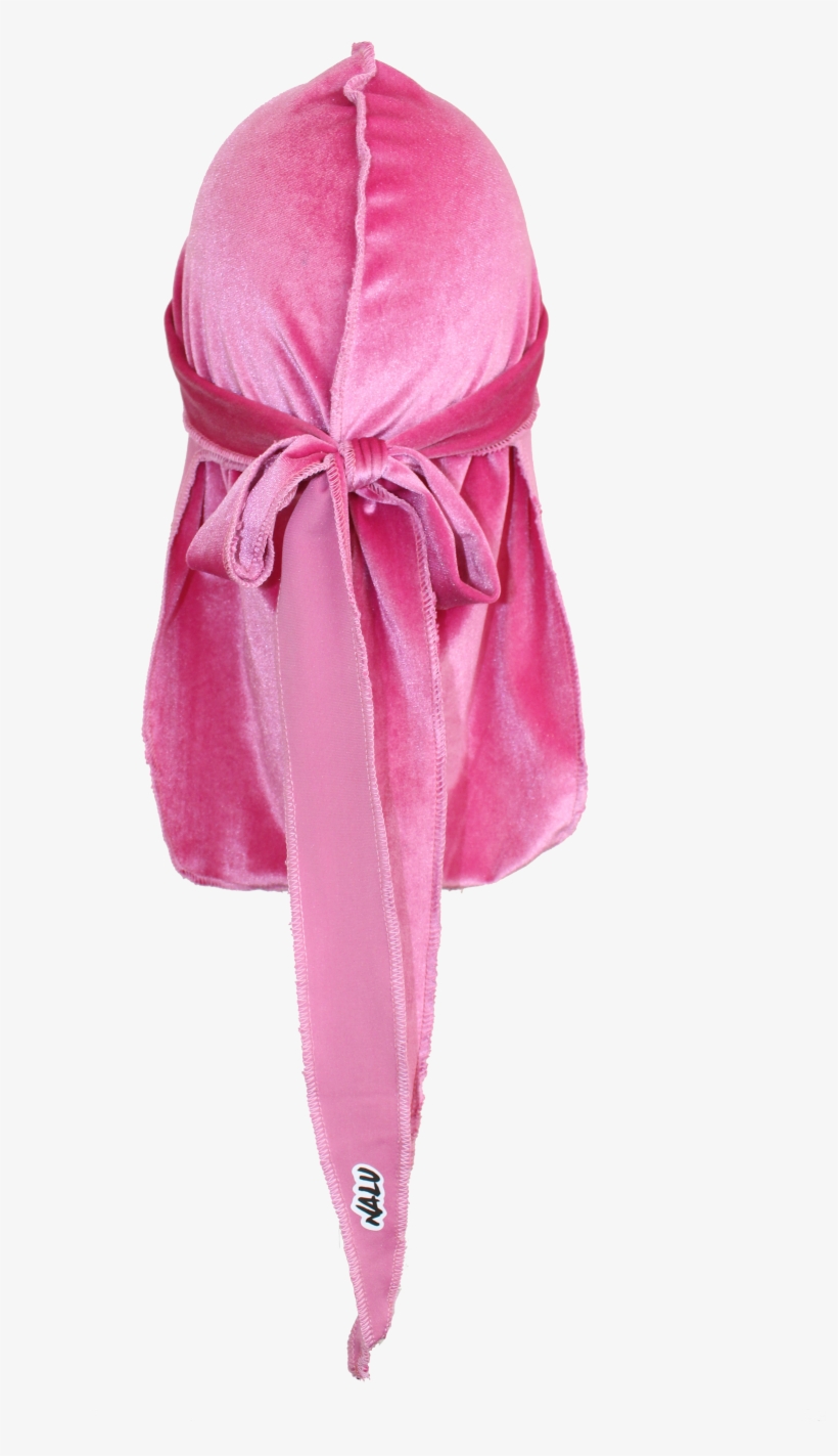 Pink 'flamingo' Deluxe Velvet Drape Durag - Velvet, transparent png #3462790