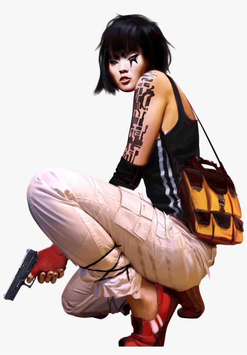 Mirrors Edge Gun - Faith Mirror's Edge Concept Art, transparent png #3463059