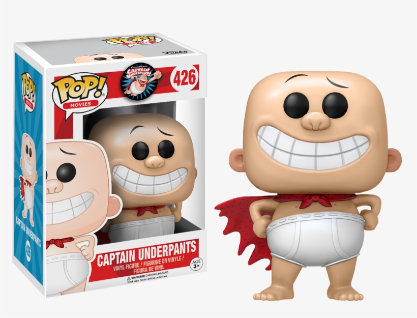 Captain Underpants Pop Vinyl Figure - Captain Underpants Pop Vinyl, transparent png #3463675