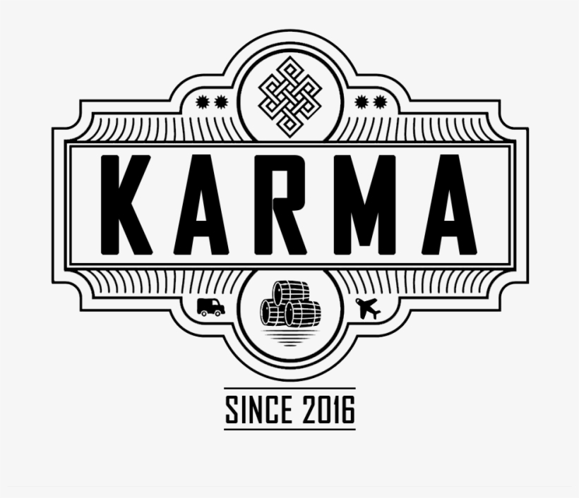 Karma Black & White Logo Psd - Black & White Karma, transparent png #3463915