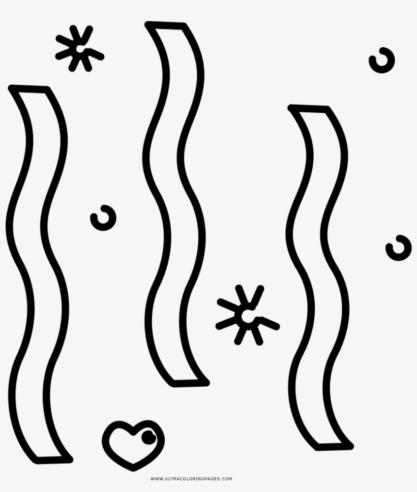 Streamers Coloring Page - Drawing, transparent png #3464850